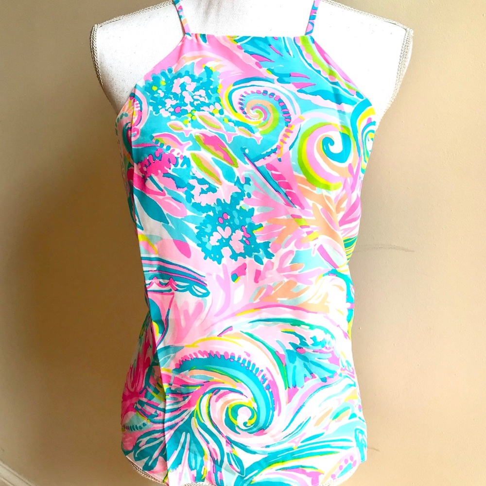 Lilly Pulitzer Rae Silk Cami Top in “Carnivale Coral”, NWT